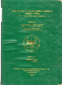 Image of ANALISIS KEPUASAN KONSUMEN TERHADAP ATRIBUT HOTEL (STUDI KASUS DI HOTEL SANTIKA YOGYAKARTA)