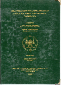 Image of SIKAP WISATAWAN NUSANTARA TERHADAP ATRIBUT BUS WISATA BIMO TRANSPORT YOGYAKARTA