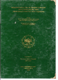 Image of PENGARUH KUALITAS PELAYANAN TERHADAP MINAT BERKUNJUNG TAMU (STUDI KASUS DI HOTEL PURI ARTHA YOGAKARTA)